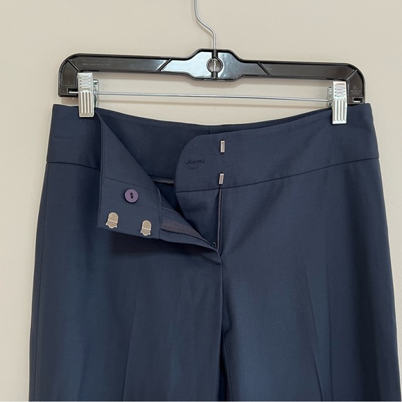 Theory Wool Wide Leg Trouser Pants in Navy Blue, size 2 - Picture 3 of 8